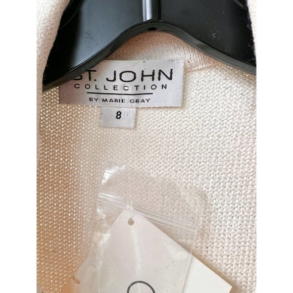 ST. JOHN COLLECTION Women's Cream/Blue Stripe 3 Piece Knit Skirt Set sz Assorted - Picture 4 of 16